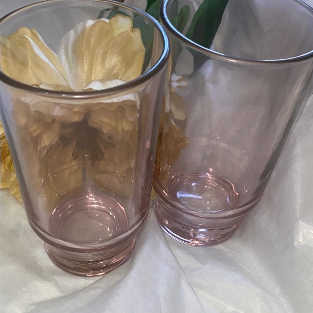 Blush Pink Glass Tumbler Set - Stylish Home Drinkware